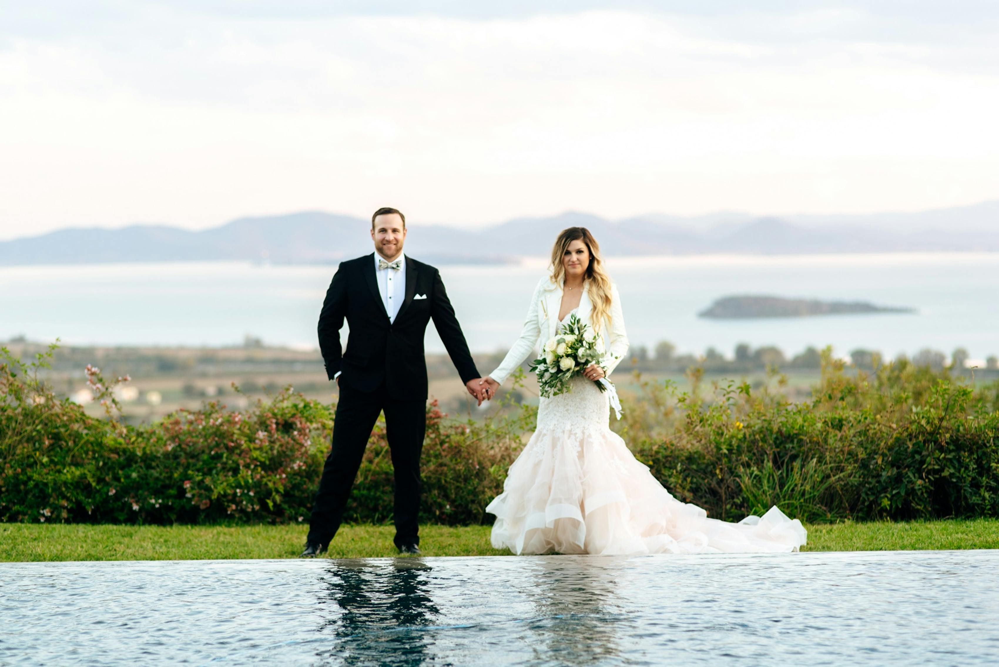 Groom in formal black tuxedo