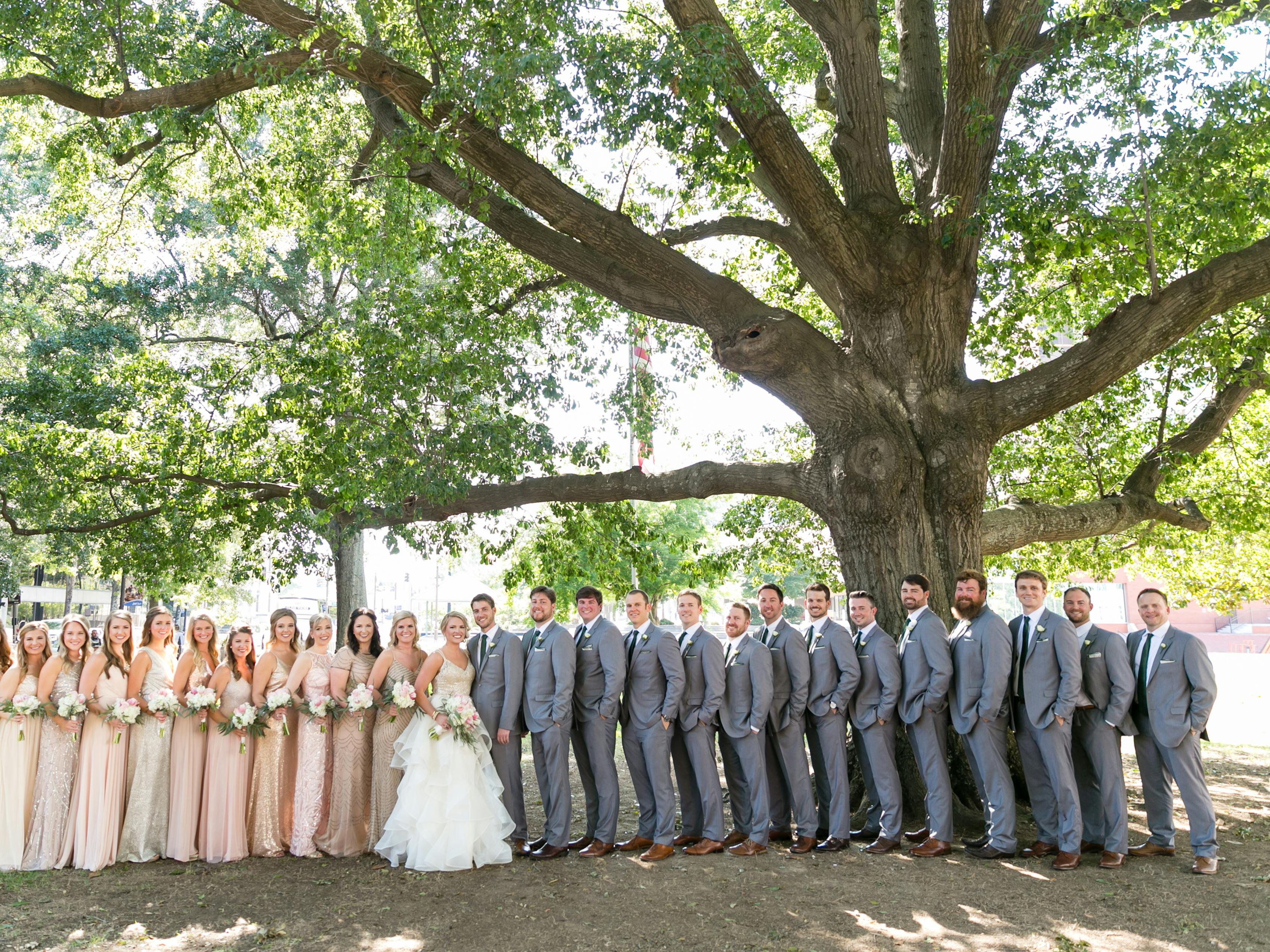 Textured gray wedding suits for men