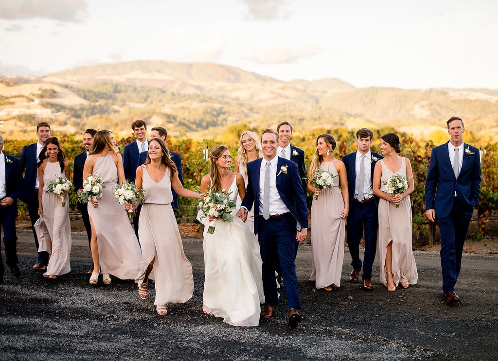 Brilliant Blue Groomsmen Suits