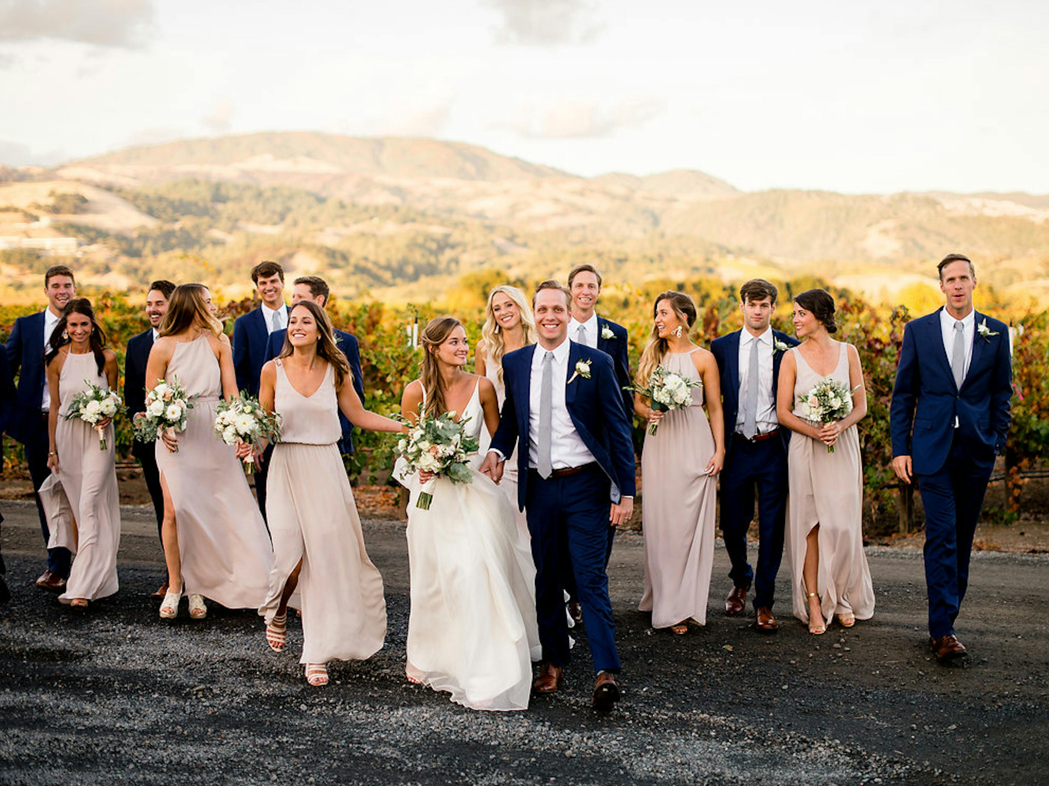 Brilliant Blue Groomsmen Suits