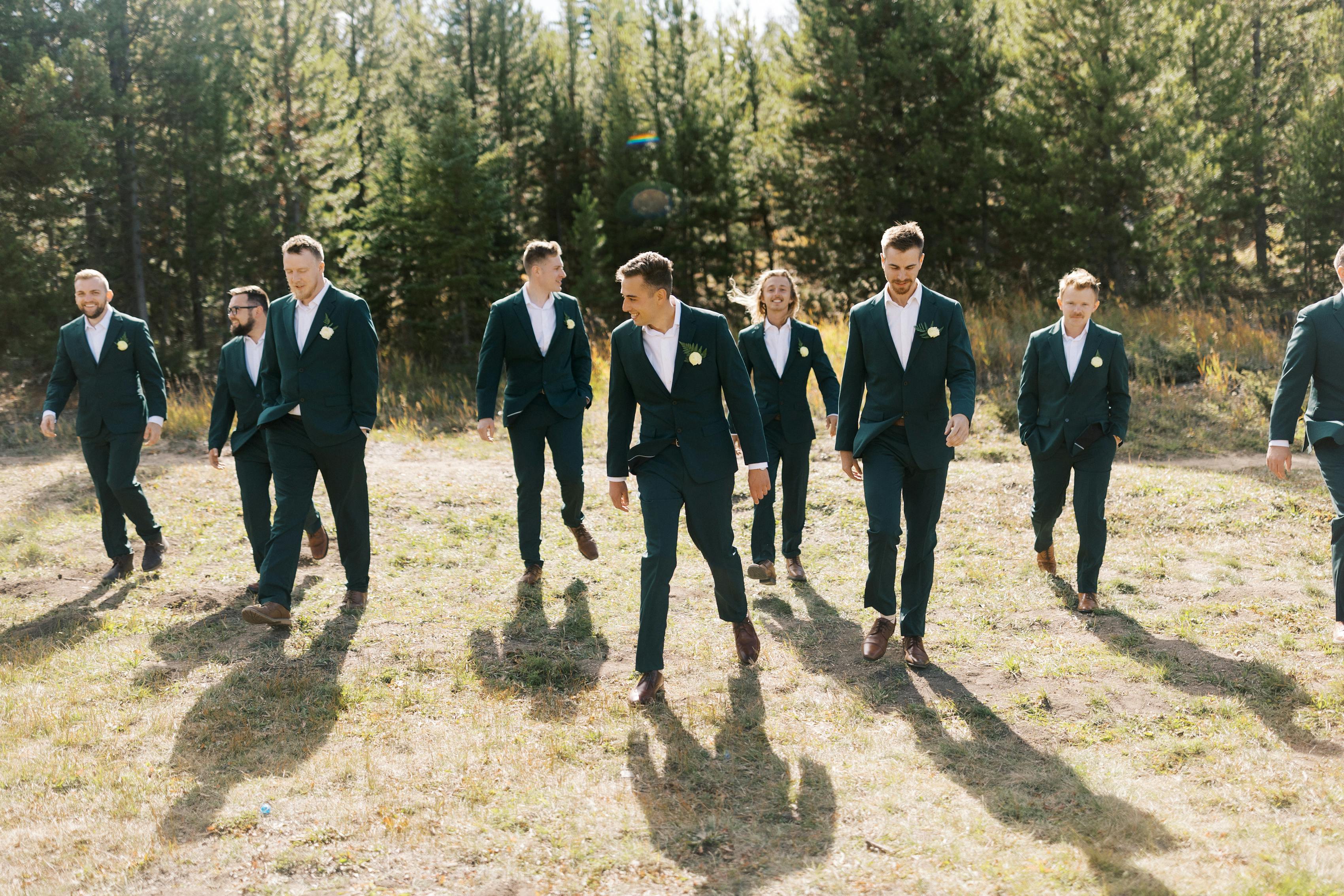 hunter green wedding suits for men