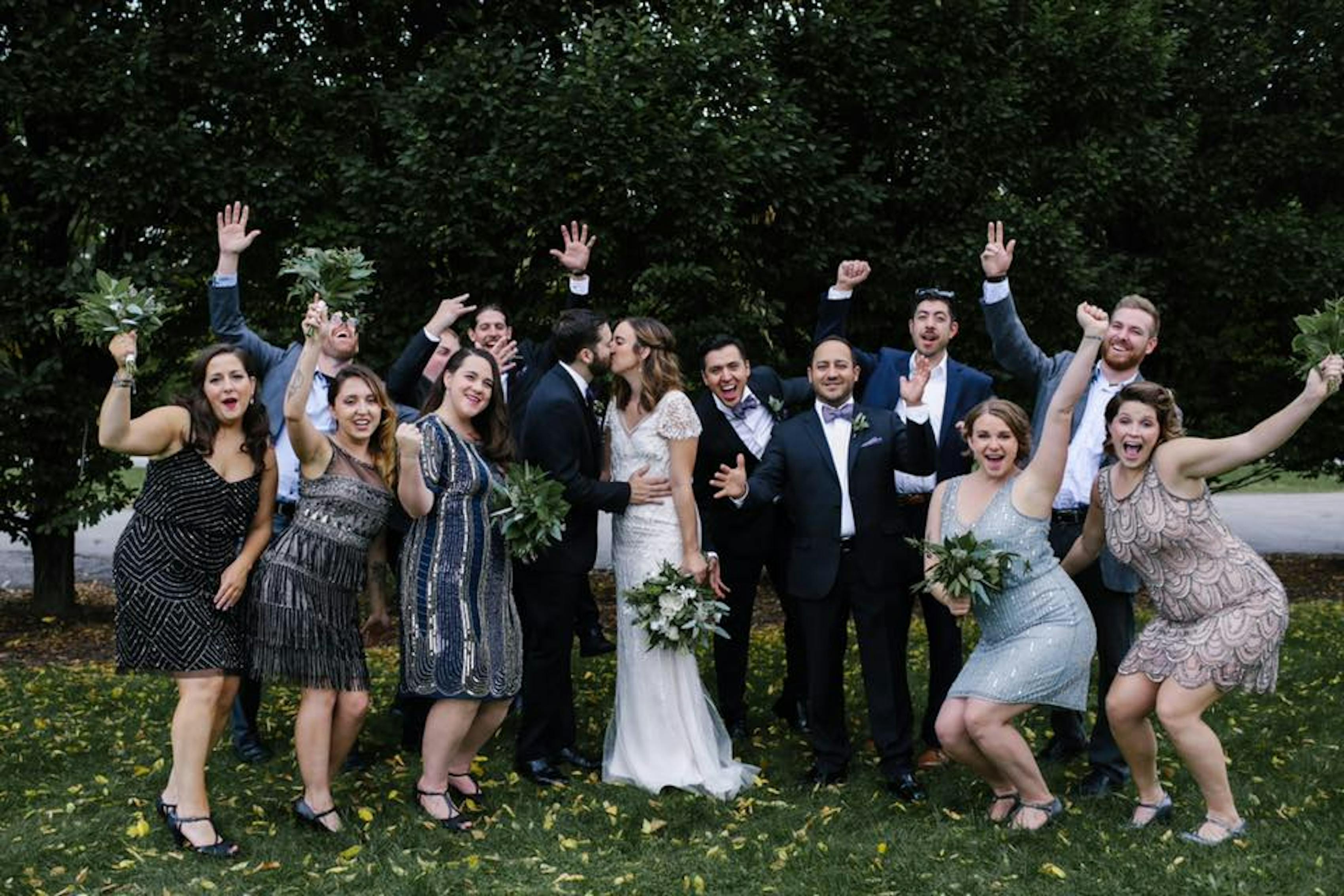 Groomsmen in wedding tuxedos