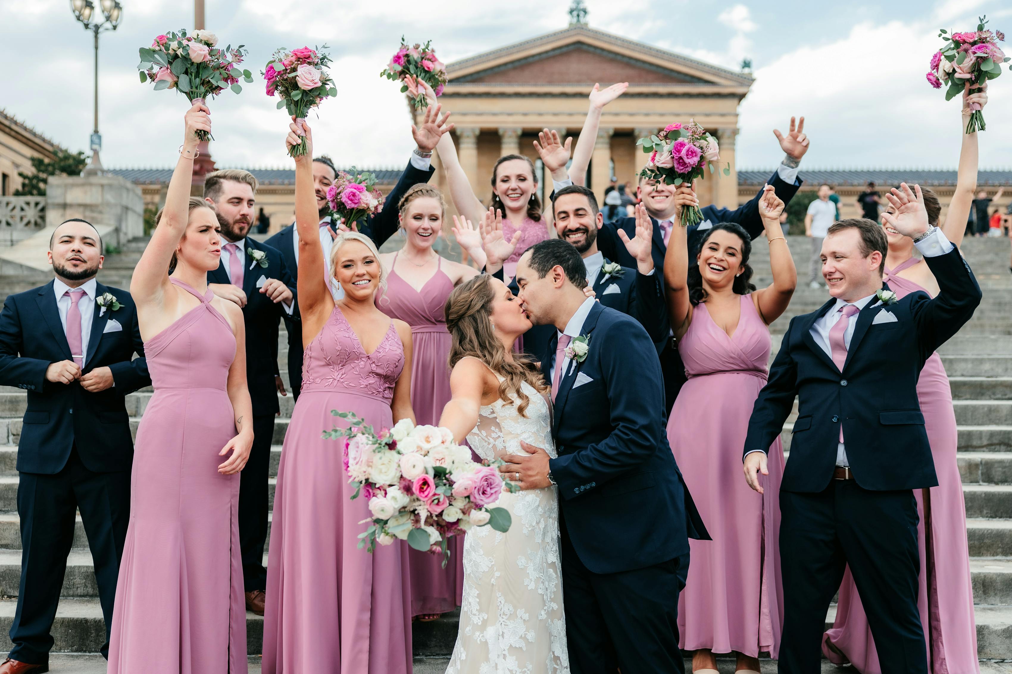 navy blue groomsmen suits
