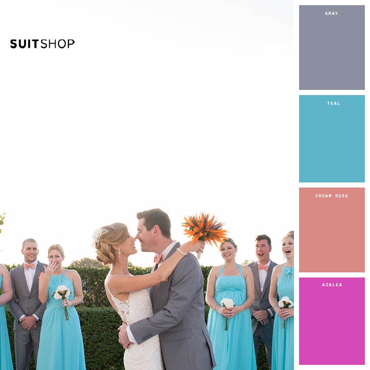 tropical wedding color palette