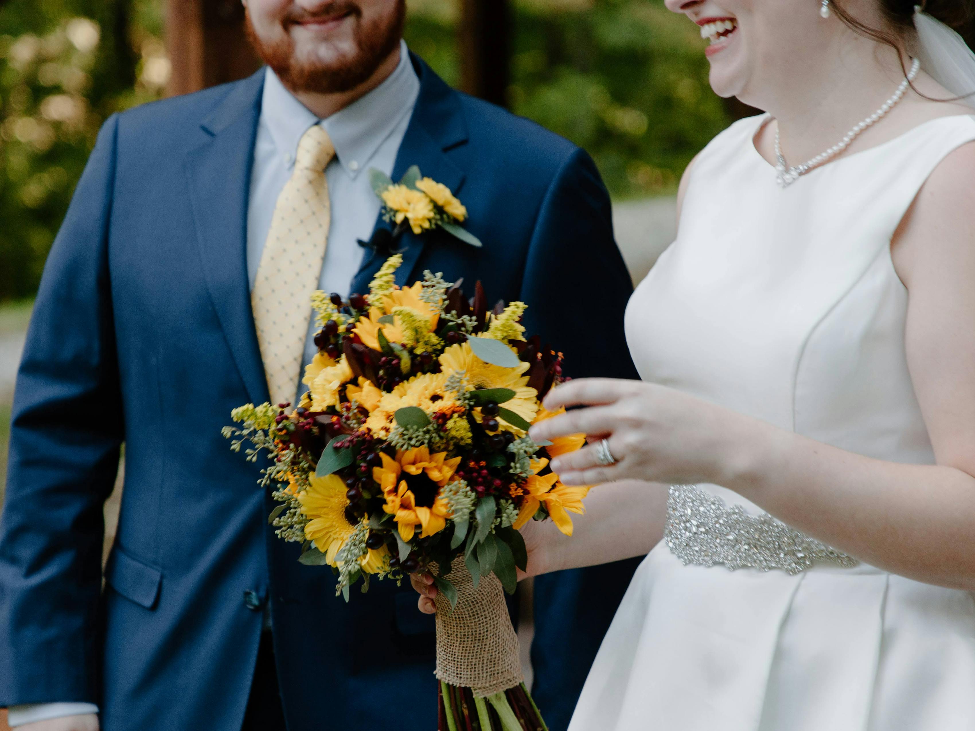 yellow wedding flowers