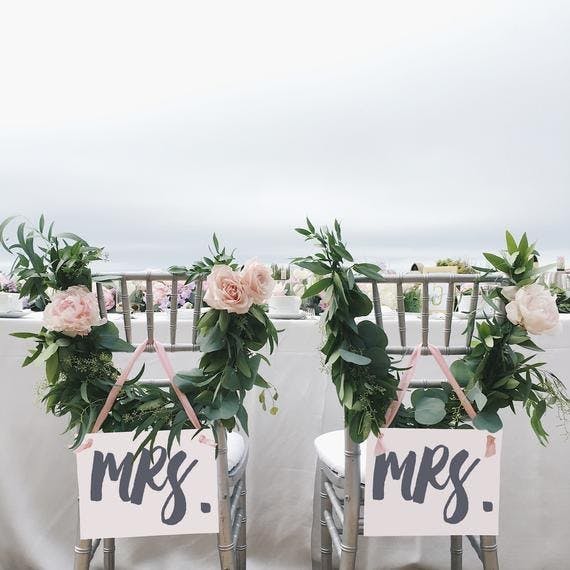 wedding chair signs