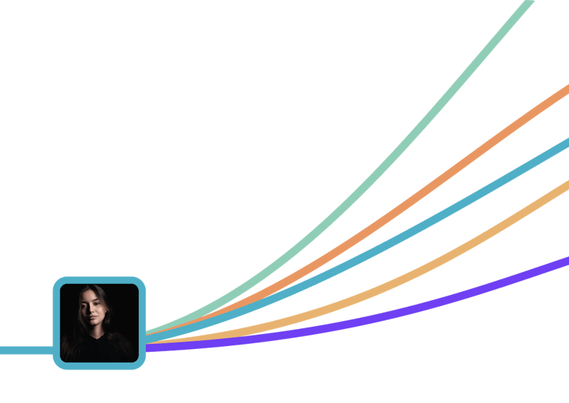 visualisatie van groei in DNA met persoon