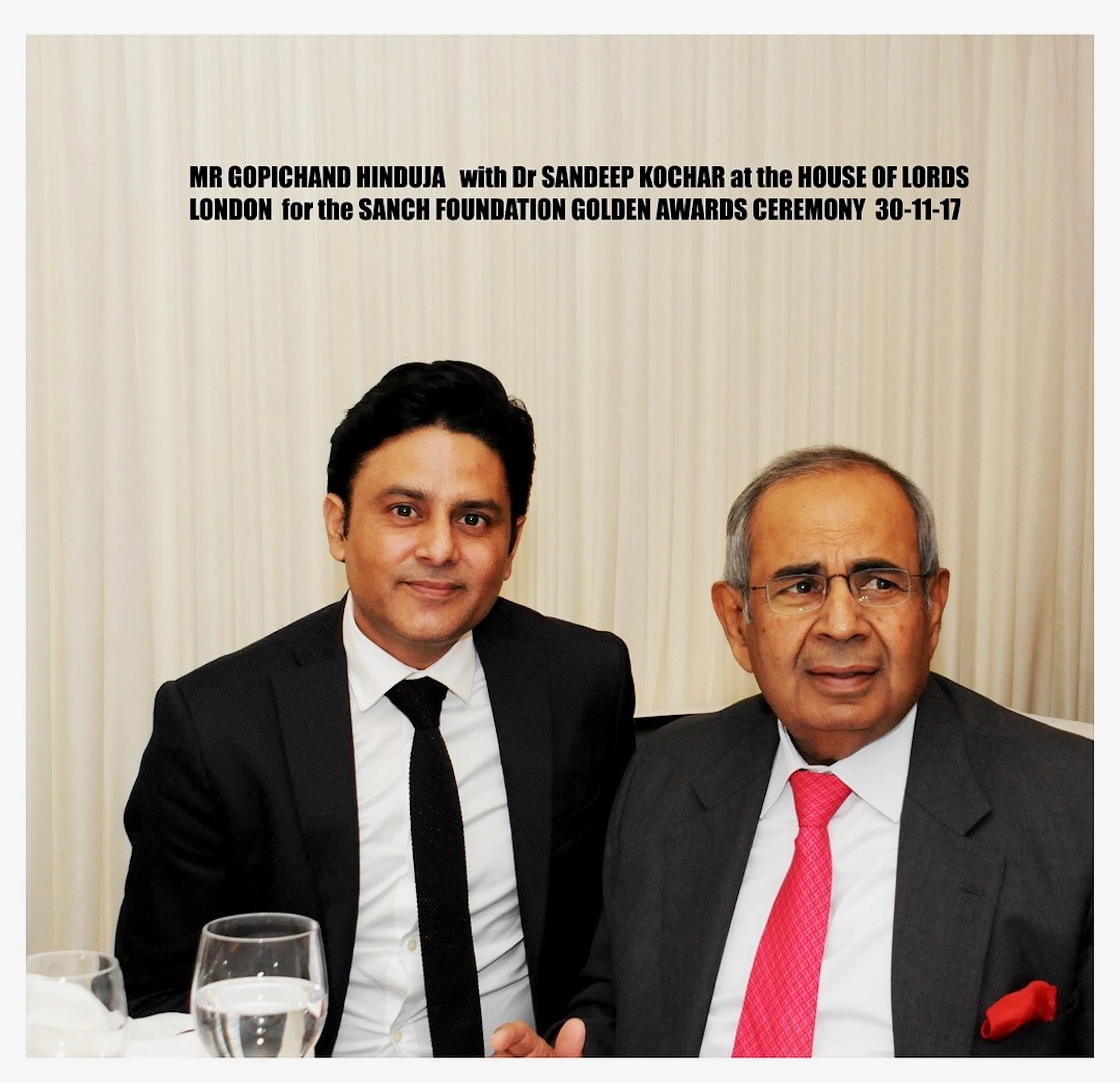 Renowned Indian astrologer Sundeep Kochar with Gopichand Hinduja in London