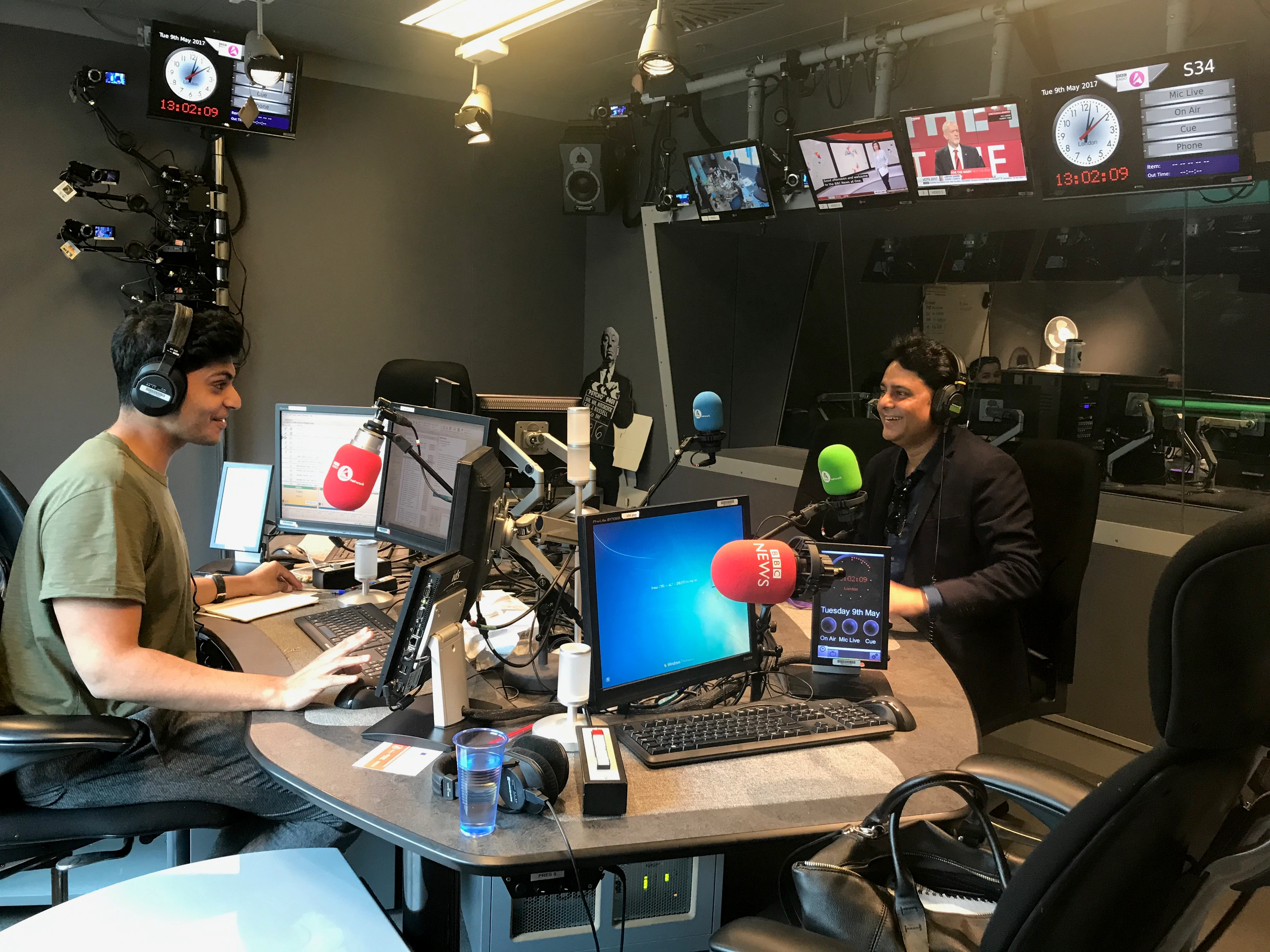 Sundeep Kochar giving live interview on BBC London