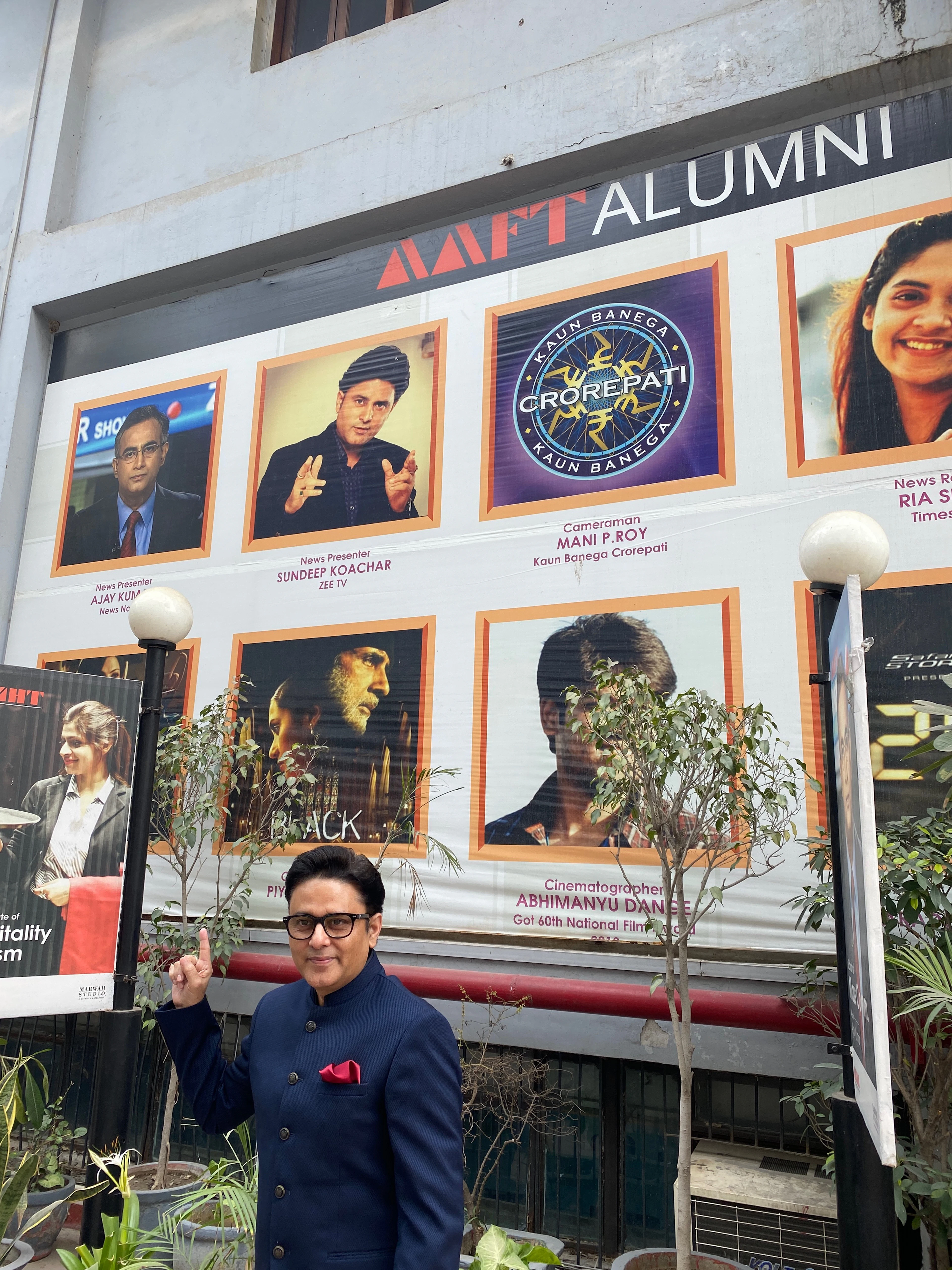 Sundeep Kochar on the wall of Fame in Marwah Studio Film City Noida