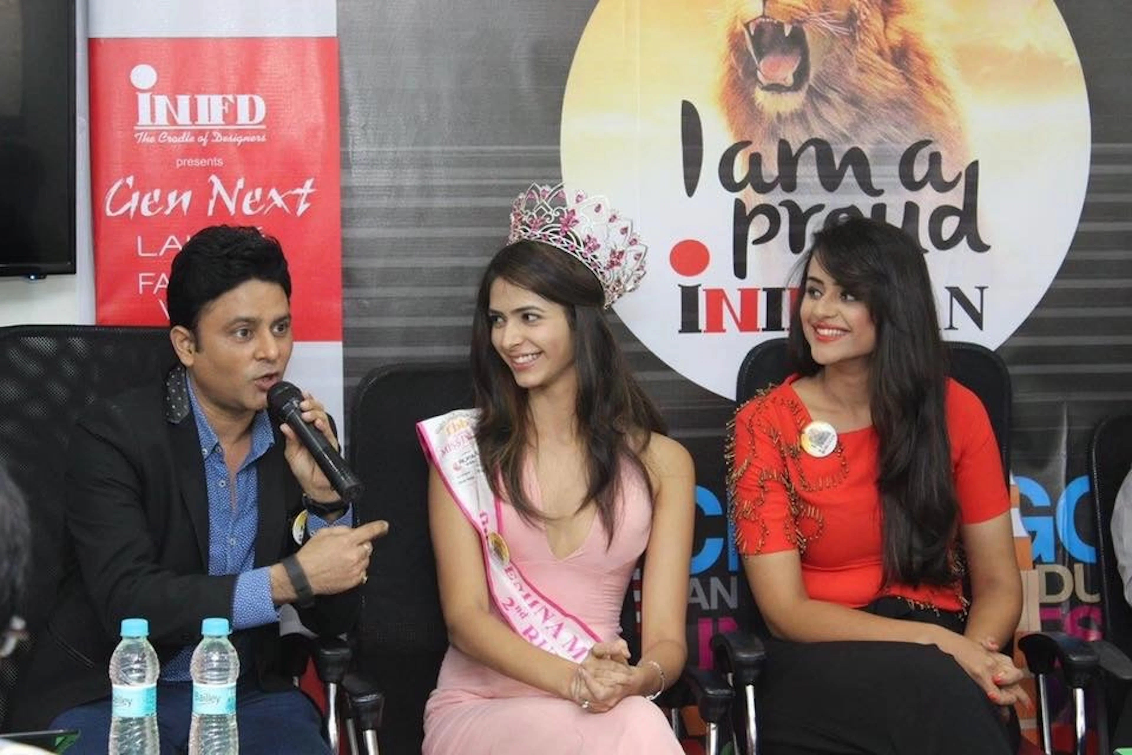Astrologer Sundeep Kochar with Miss India and actor Prachi Tehlan