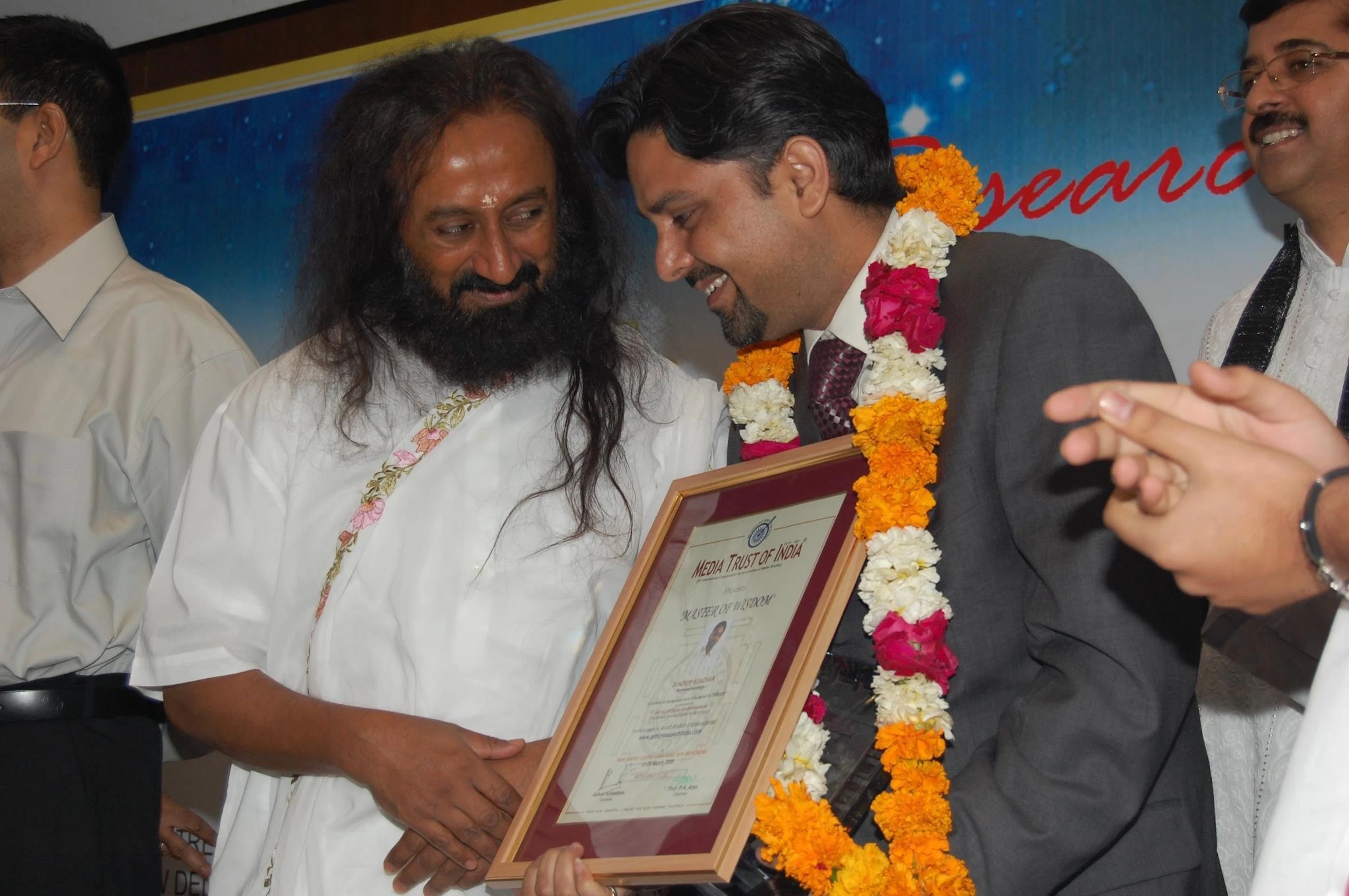 Master of Wisdom Award - By Sri Ravi Shankar Ji
