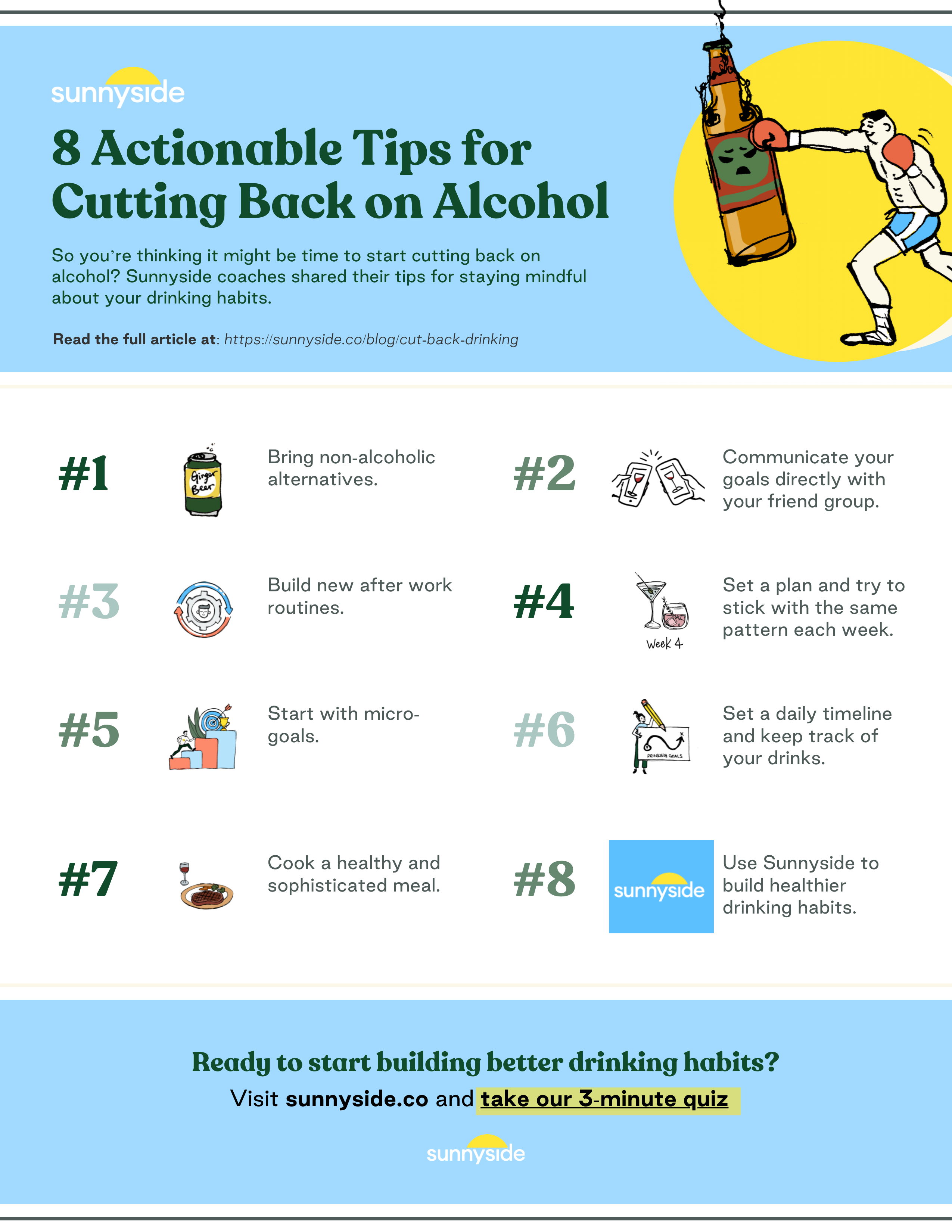 [Infographic] 8 Actionable Tips For Cutting Back On Alcohol