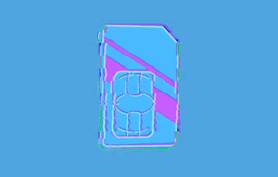 Graphical representation of a pixelated SIM card