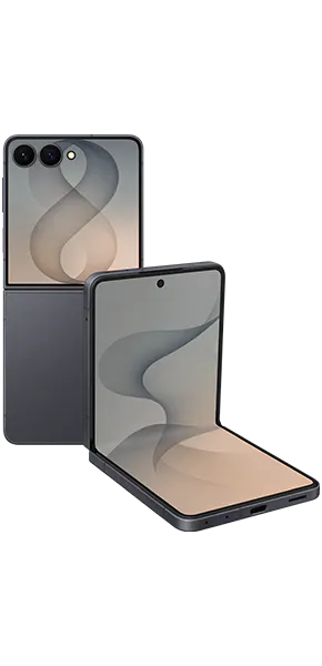Image of the front and back of a Samsung Galaxy Z Flip8