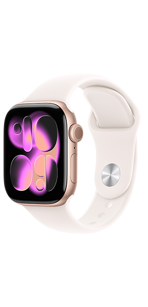 Apple Watch 11 42mm Gold Aluminium Case Sport Band - S/M