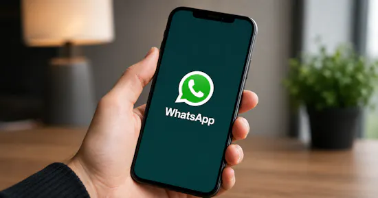 Telefon mit WhatsApp-Symbol