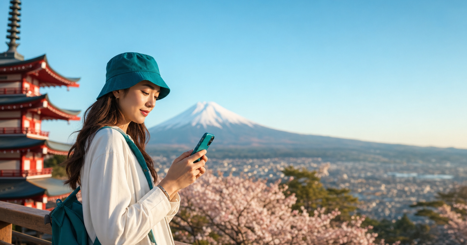 Reisende Person nutzt yallo Travel eSIM für mobiles Internet ausserhalb der inkludierten Roaming-Zonen