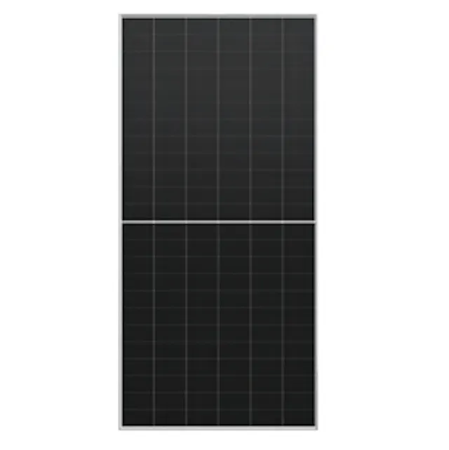 a black solar panel's front side against a white background