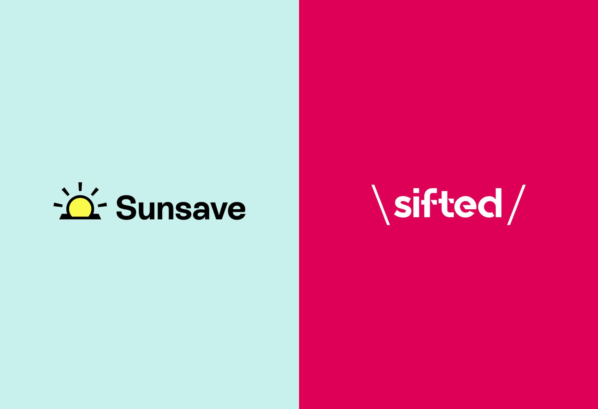 Sunsave logo next to the Sifted logo