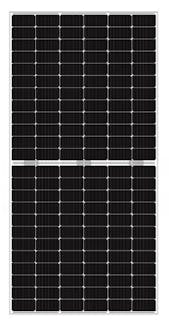 A black solar panel's front, against a white background