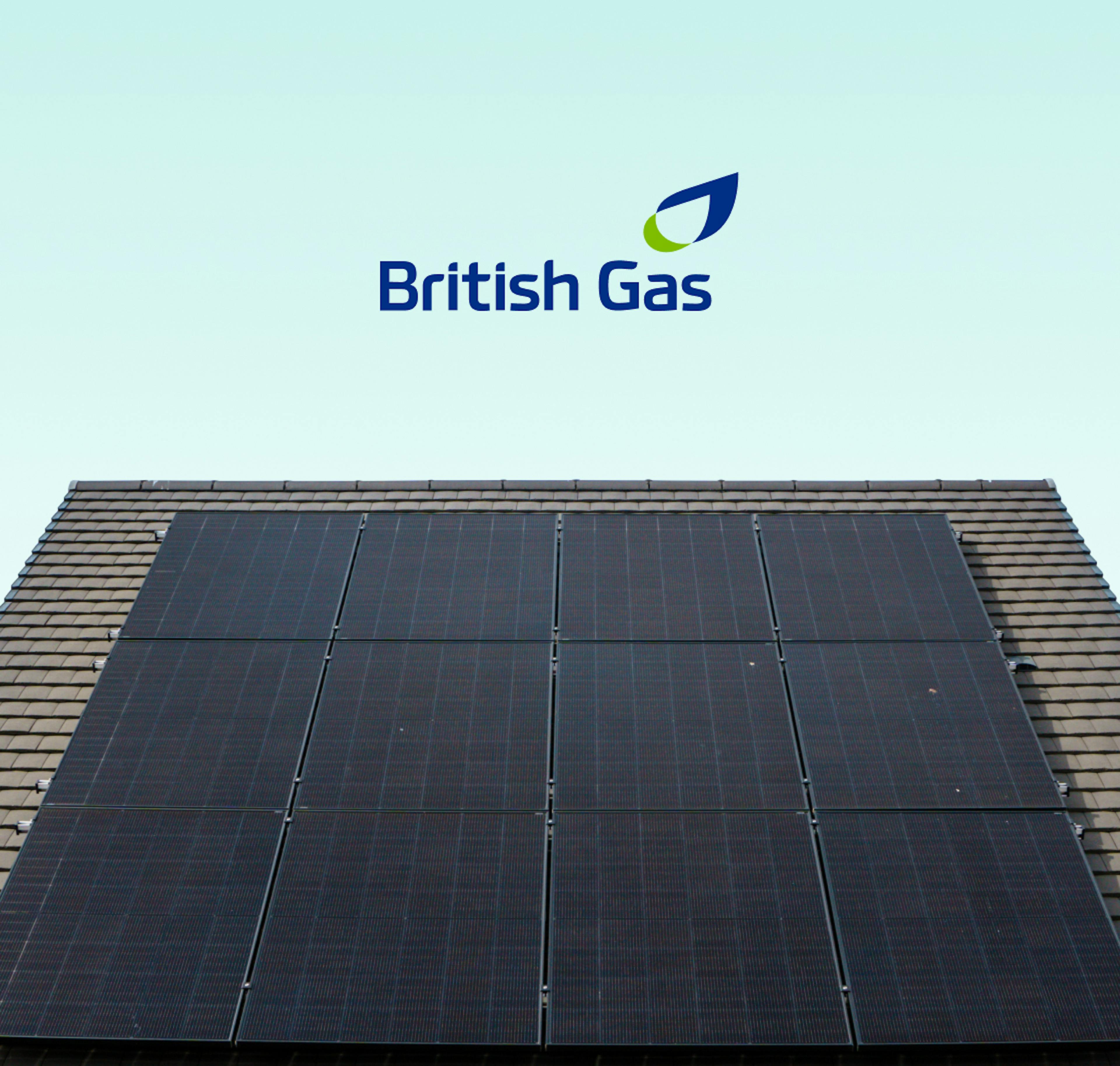 British Gas logo with solar panels