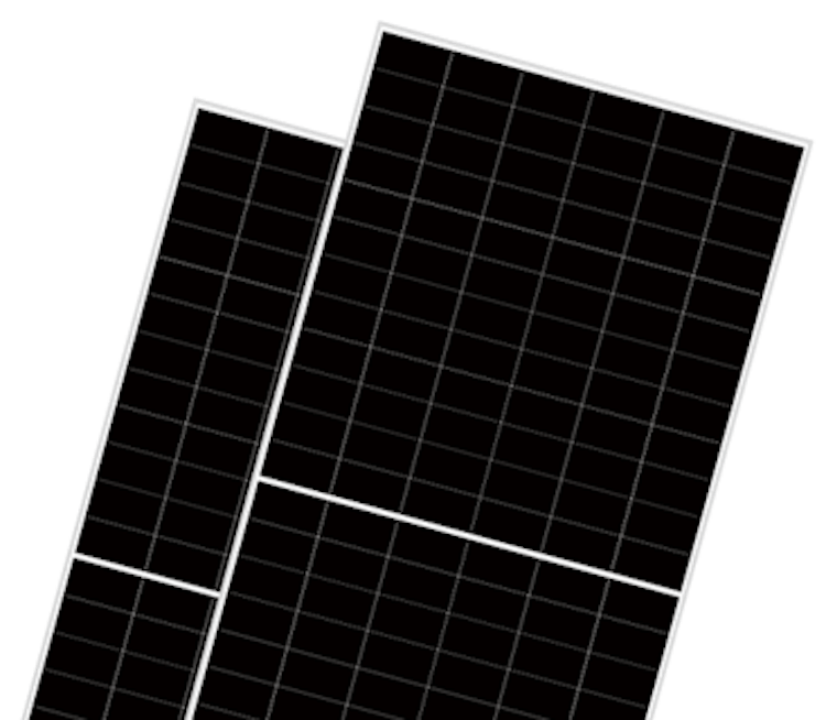 two black solar panels