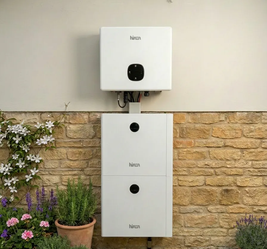 Preview of the battery installed on an outside wall
