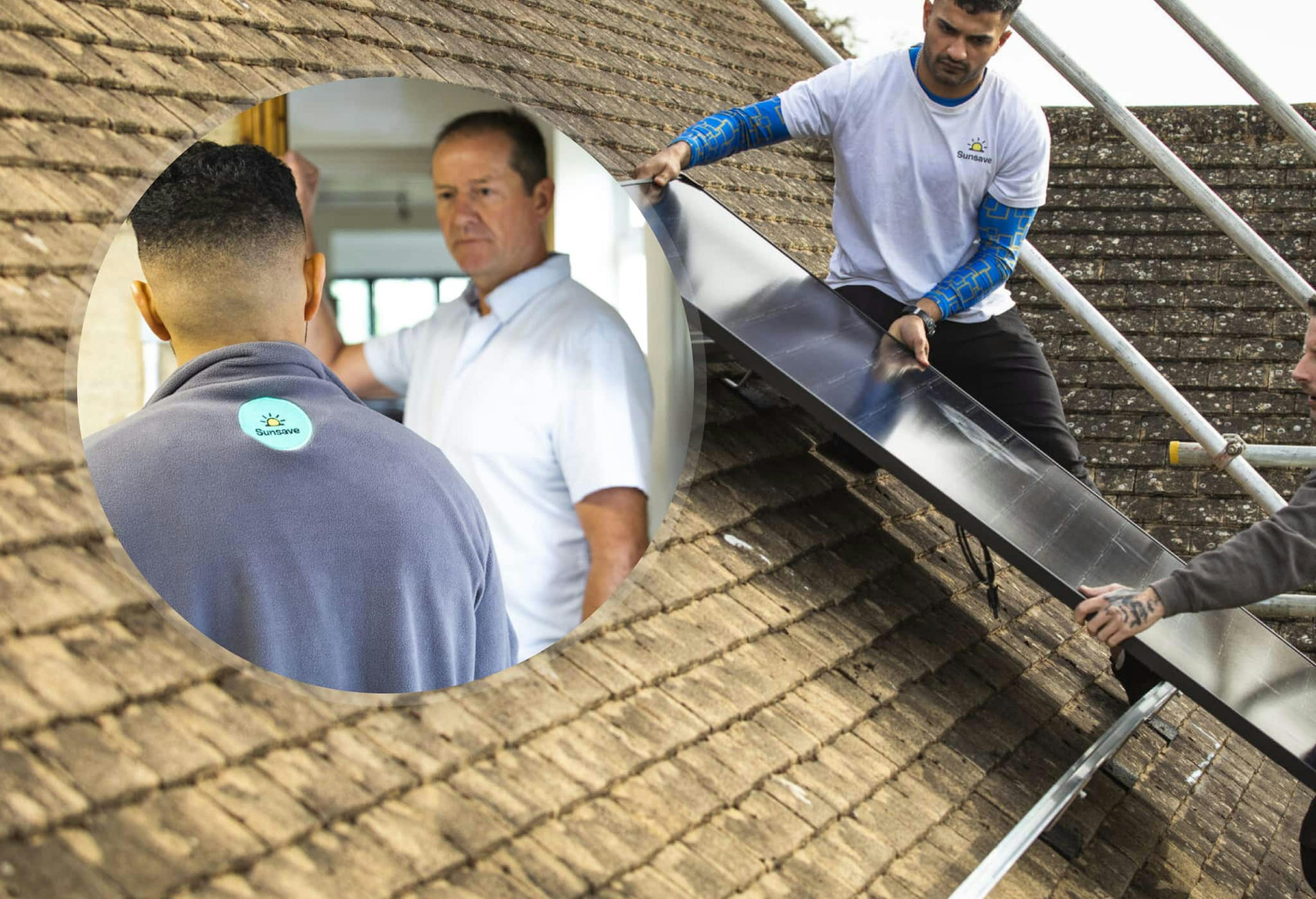 Customer having solar panels installed