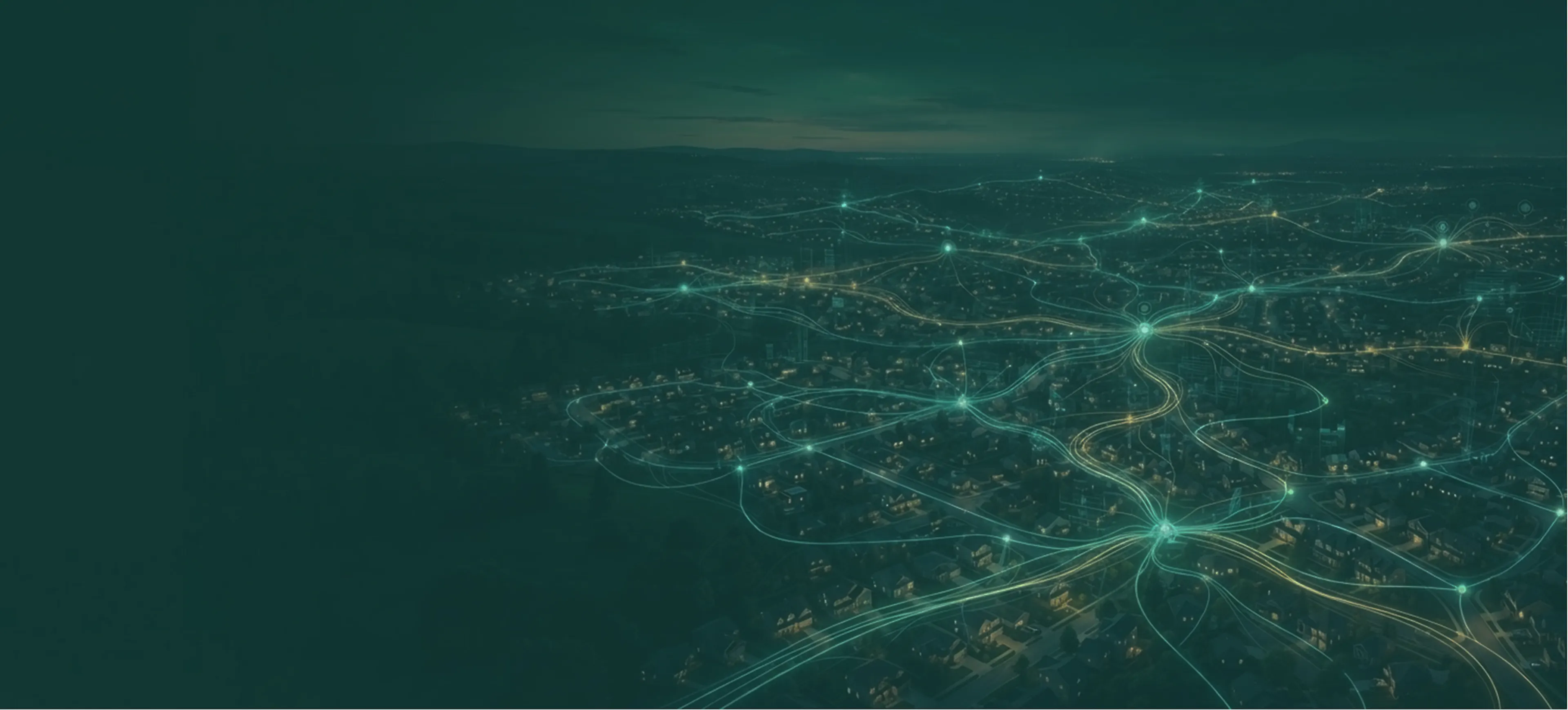 Image showing a network of energy between homes