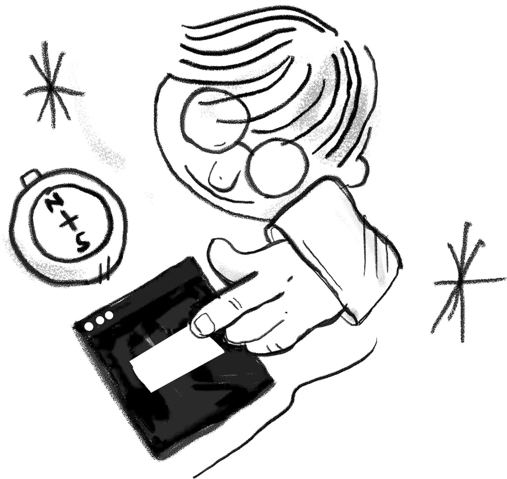 Person typing