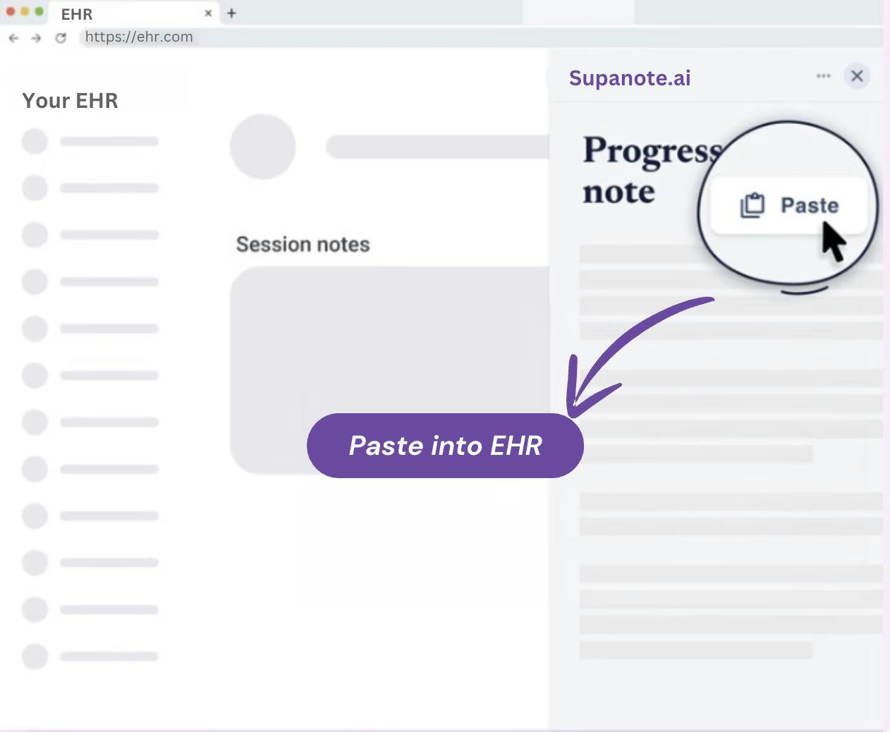EHR Integration Mockup