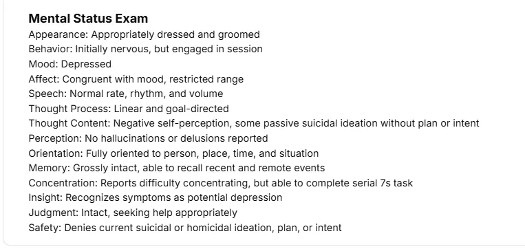 Mental Status Exam (MSE) Cheat Sheet (2026): 10 Components, Examples ...