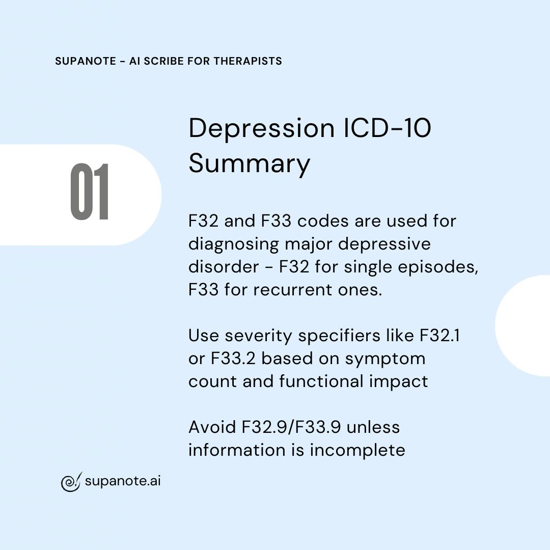 Depression in ICD-10
