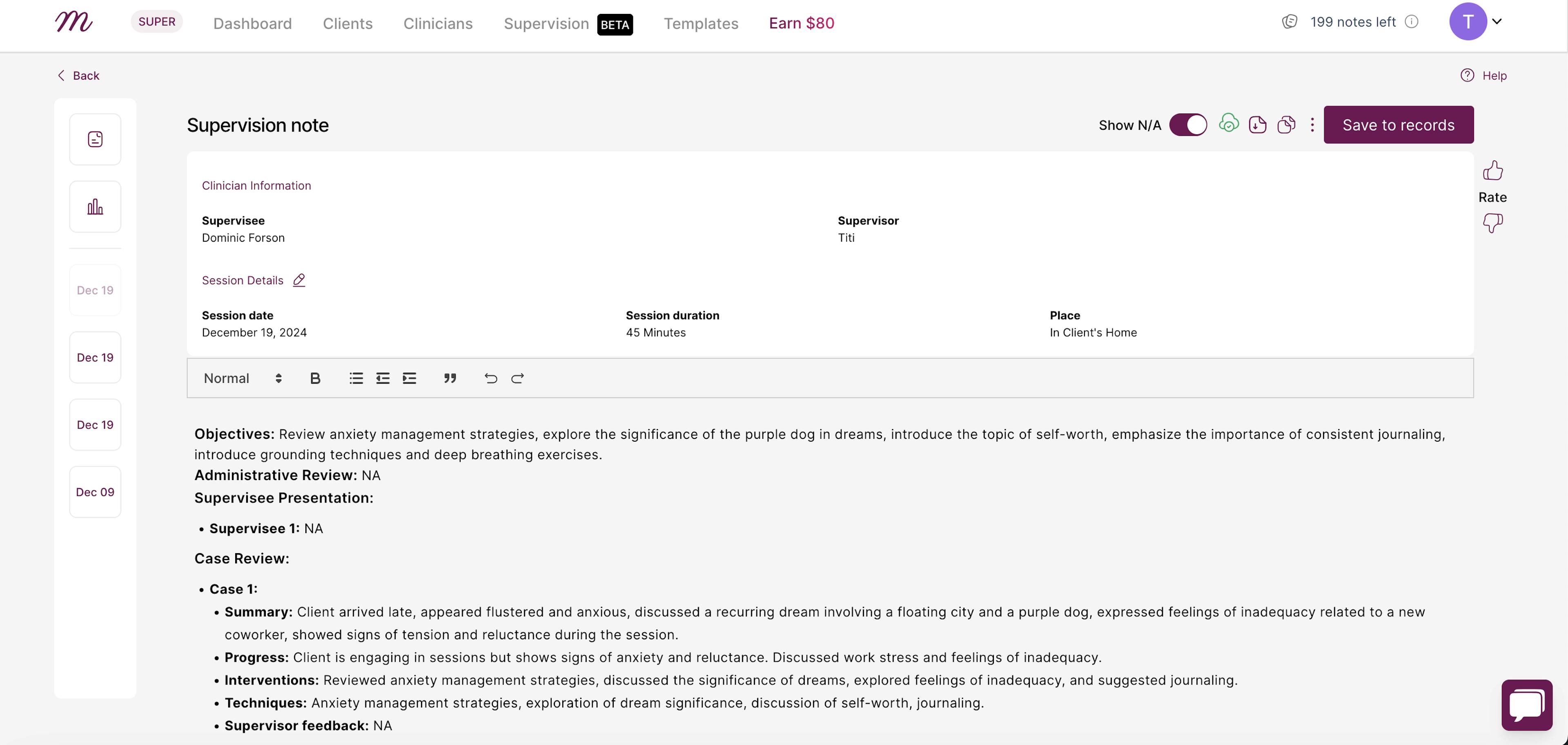 Mentalyc Dashboard