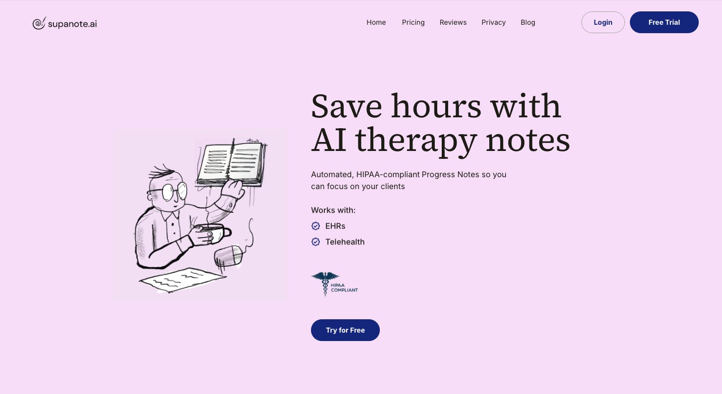 Supanote Landing Page