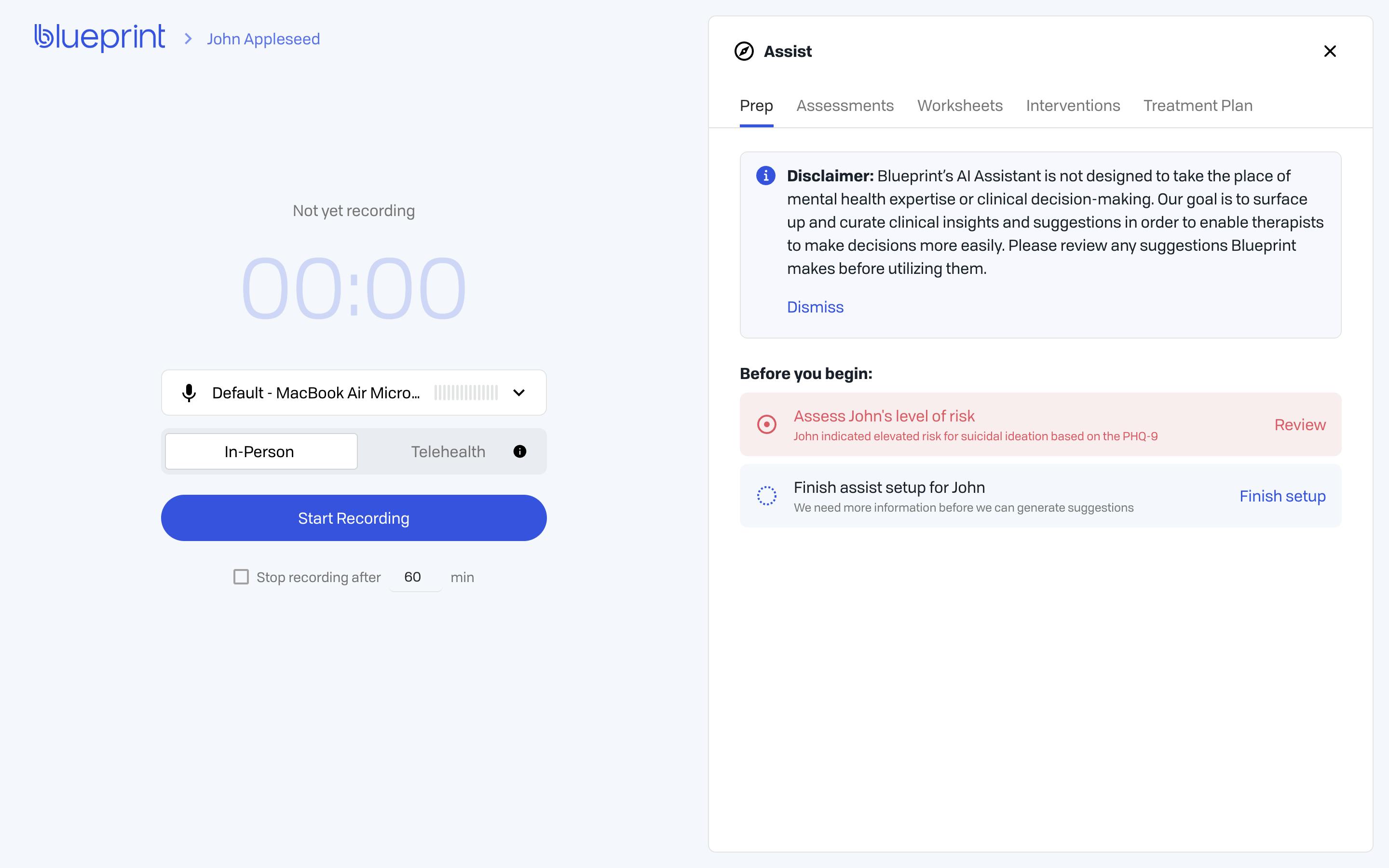 Blueprint AI Dashboard