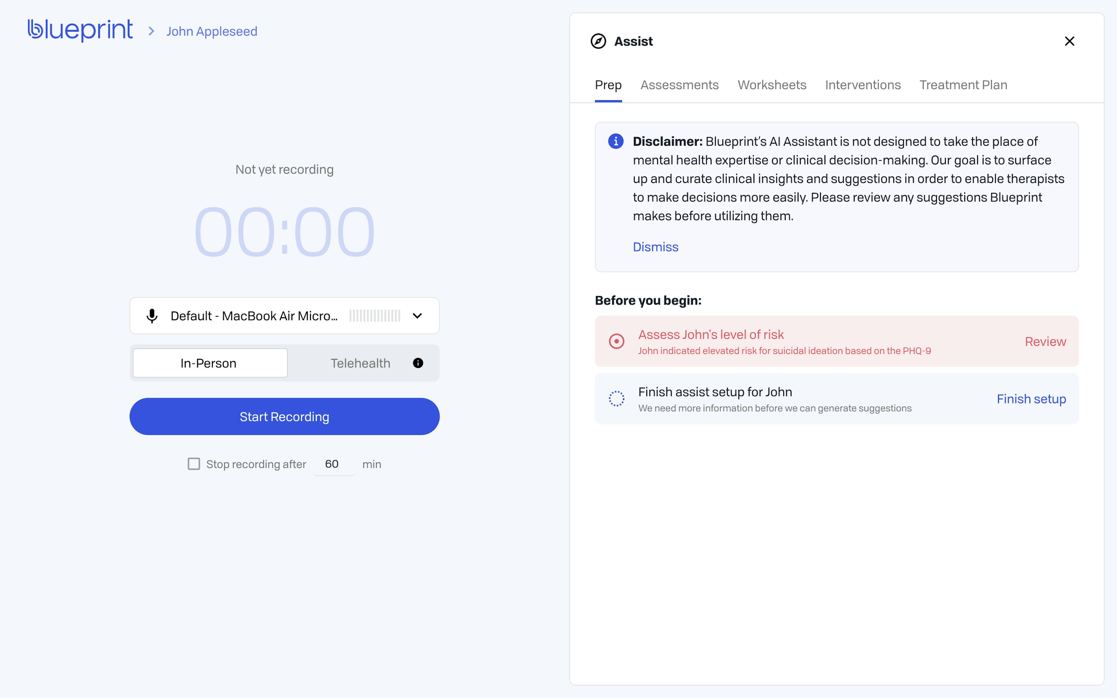 Blueprint AI Dashboard