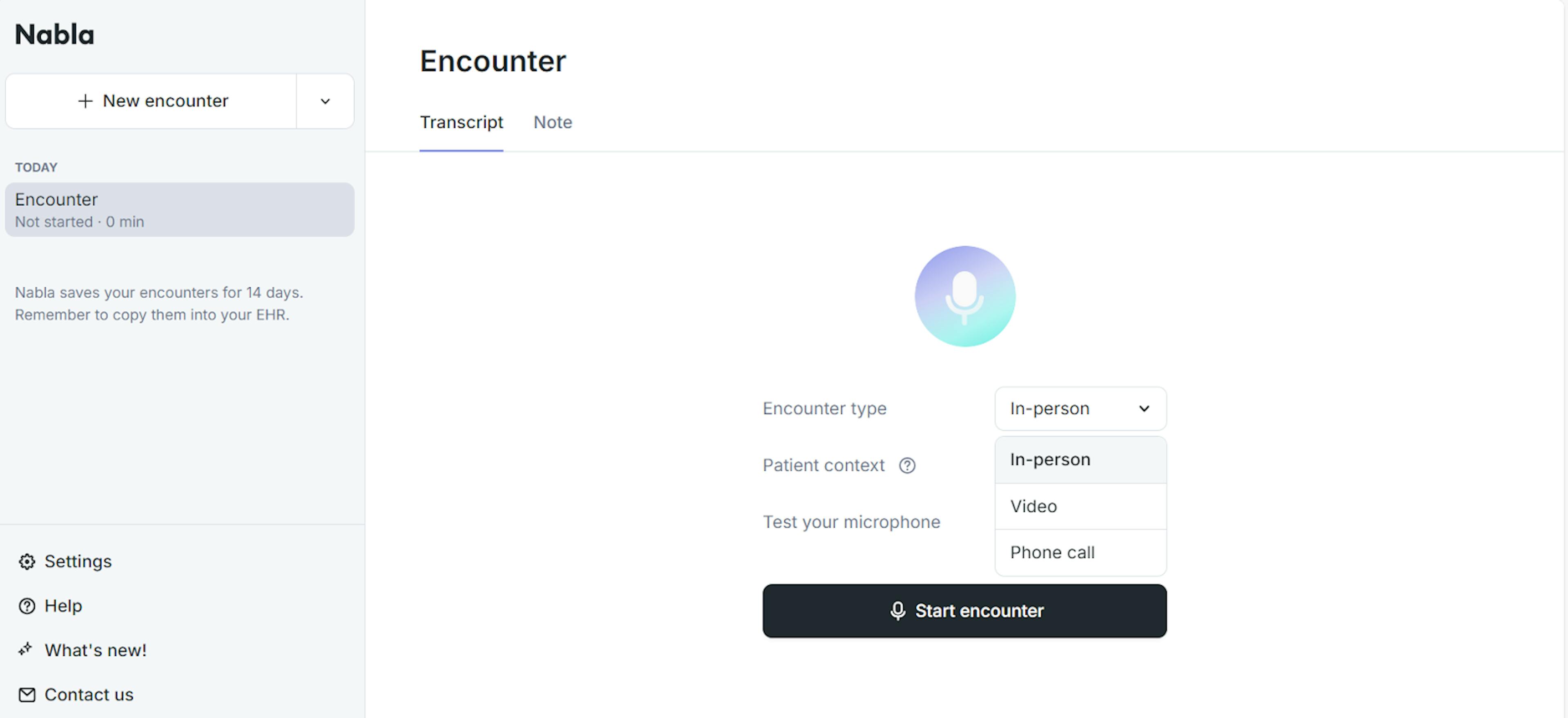 Nabla Dashboard 
