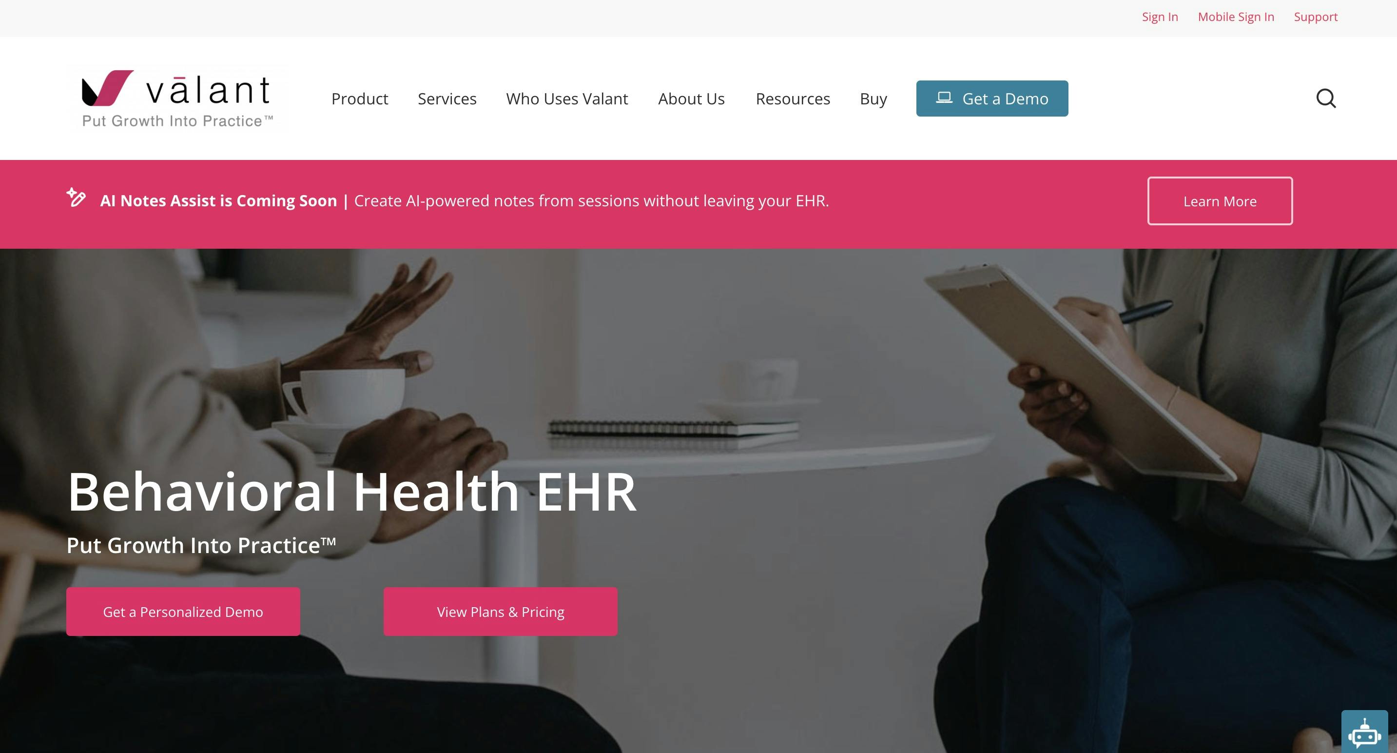 Valant Homepage