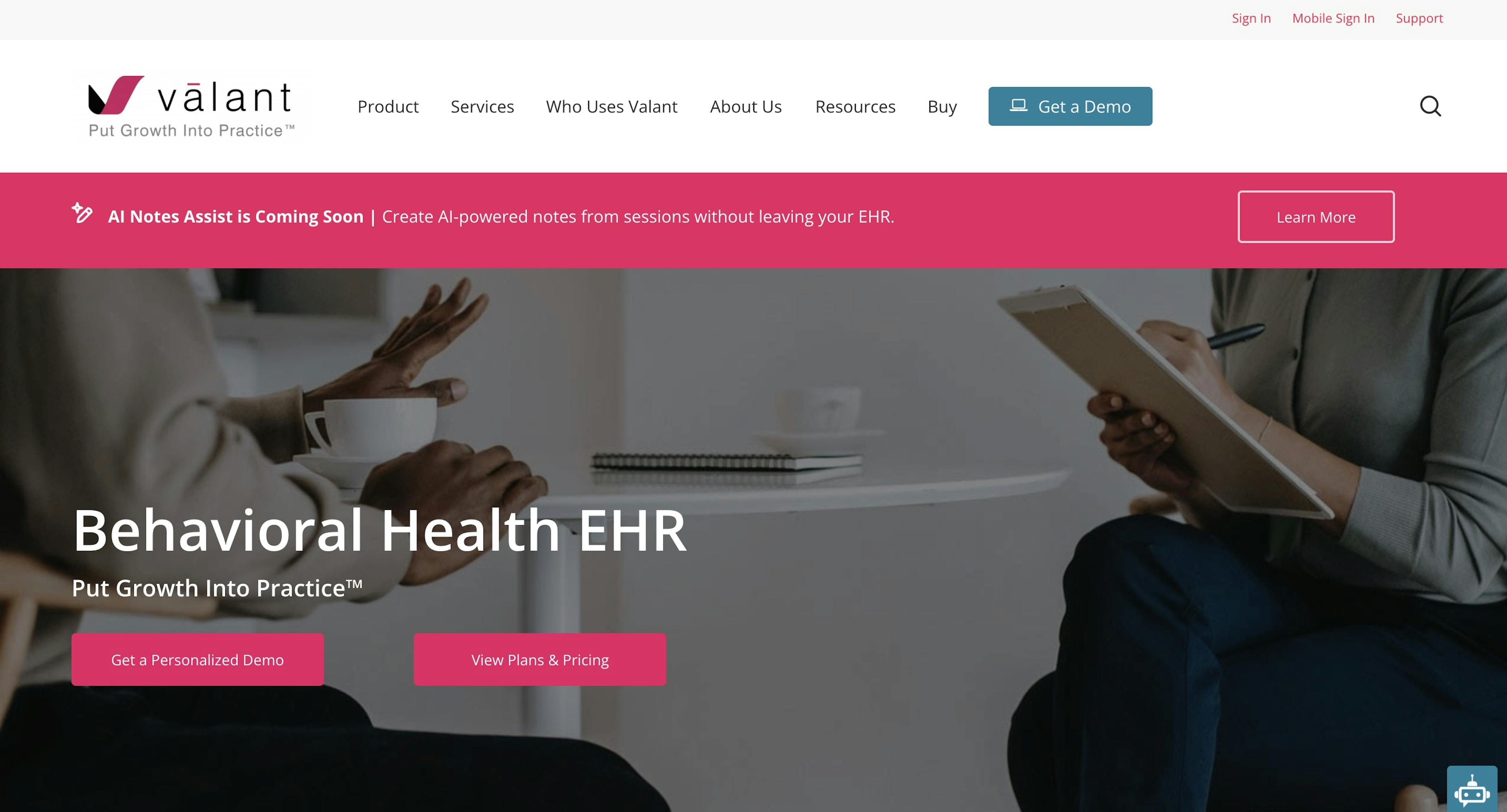 Valant Homepage