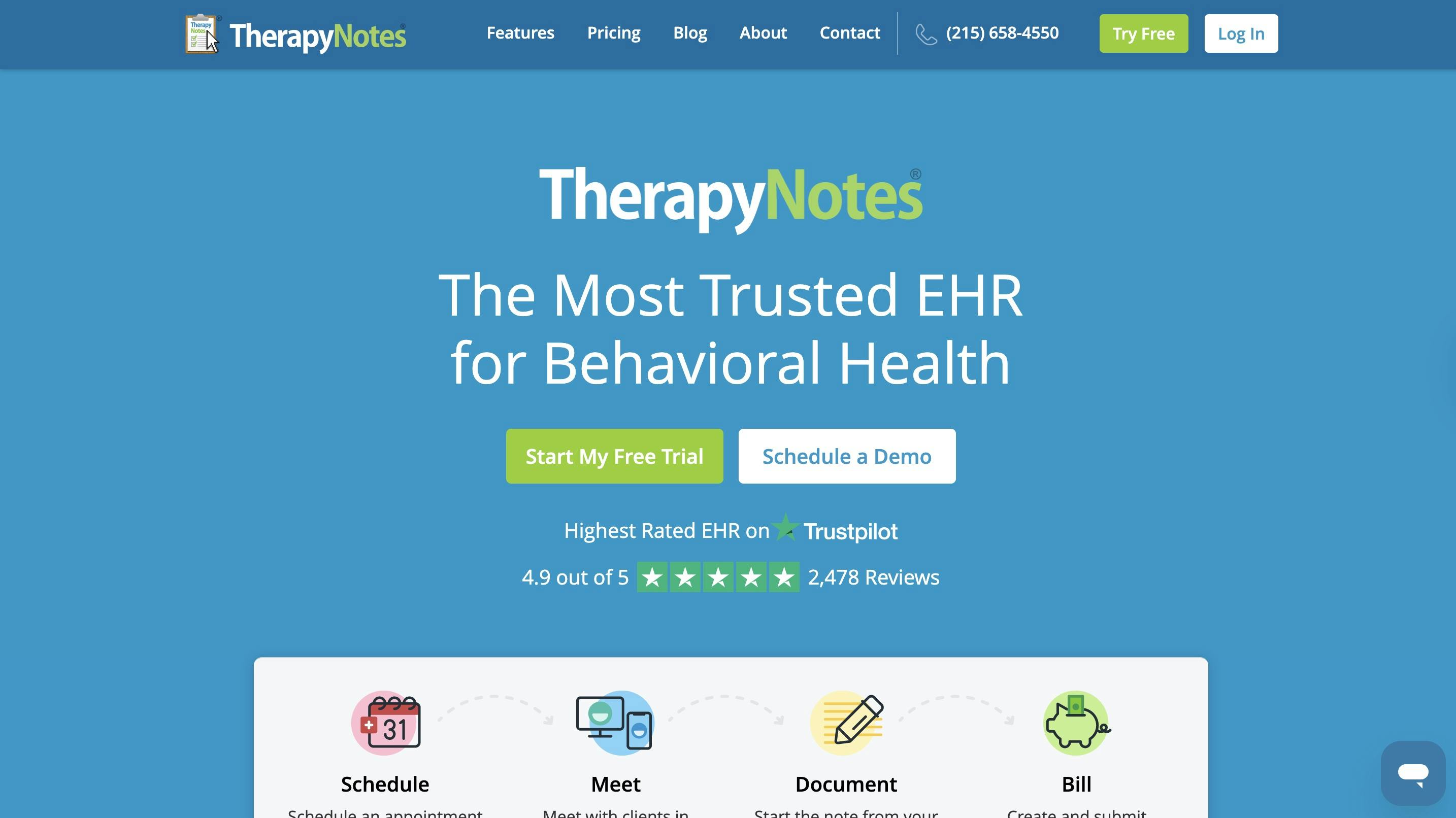 TherapyNotes Dashboard