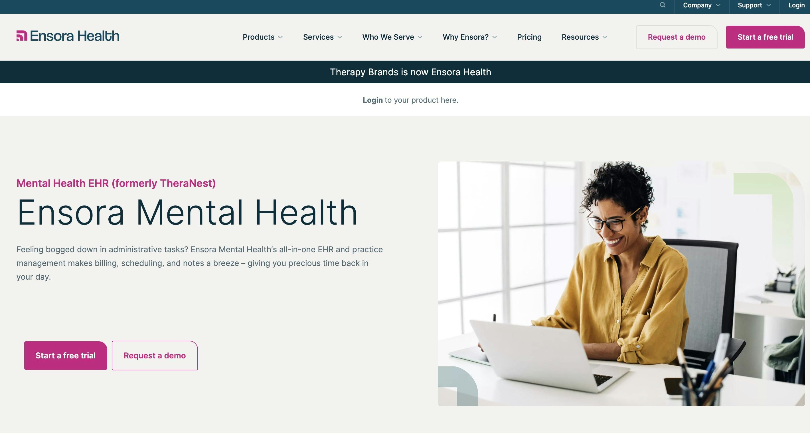 TheraNest Homepage