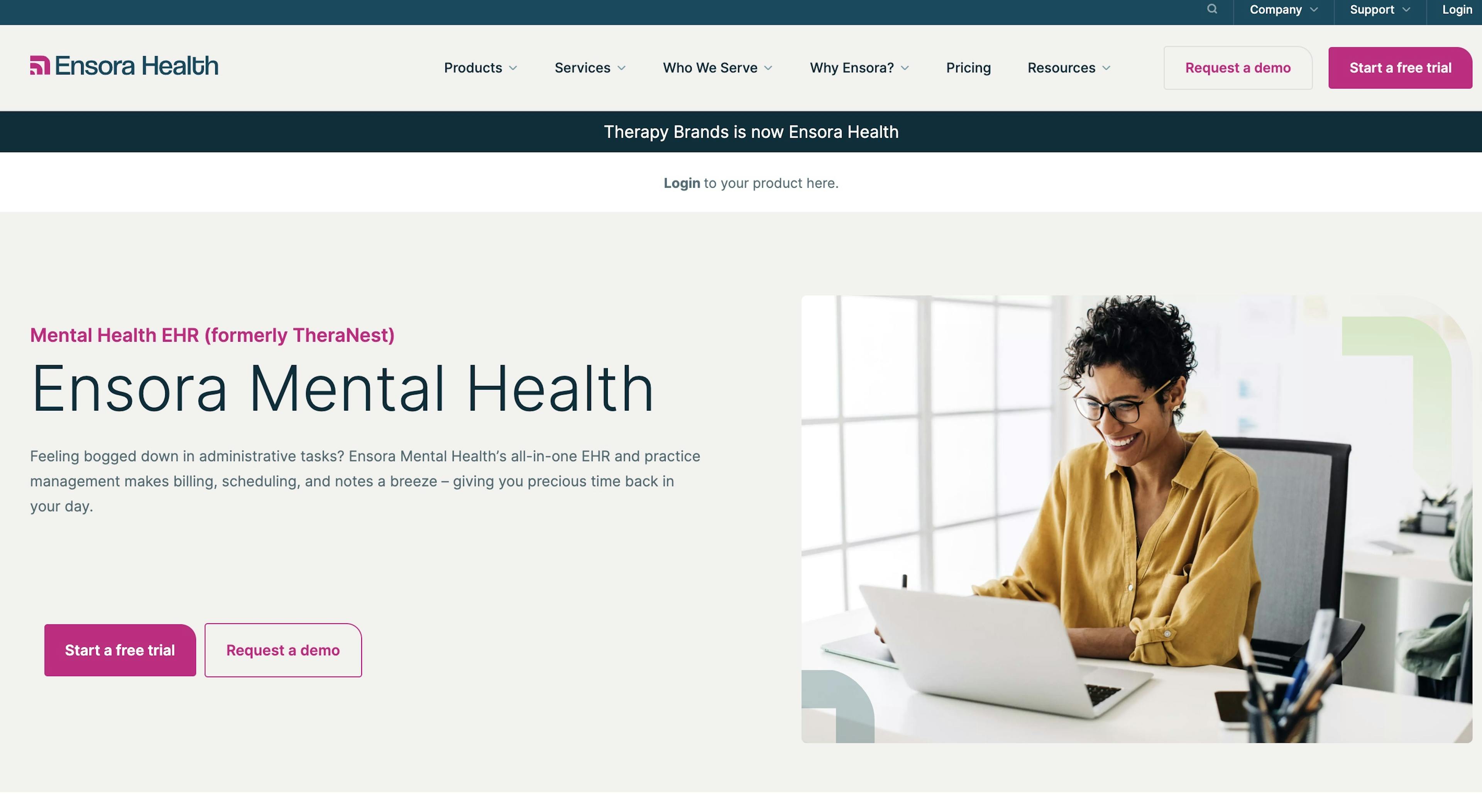 TheraNest Homepage