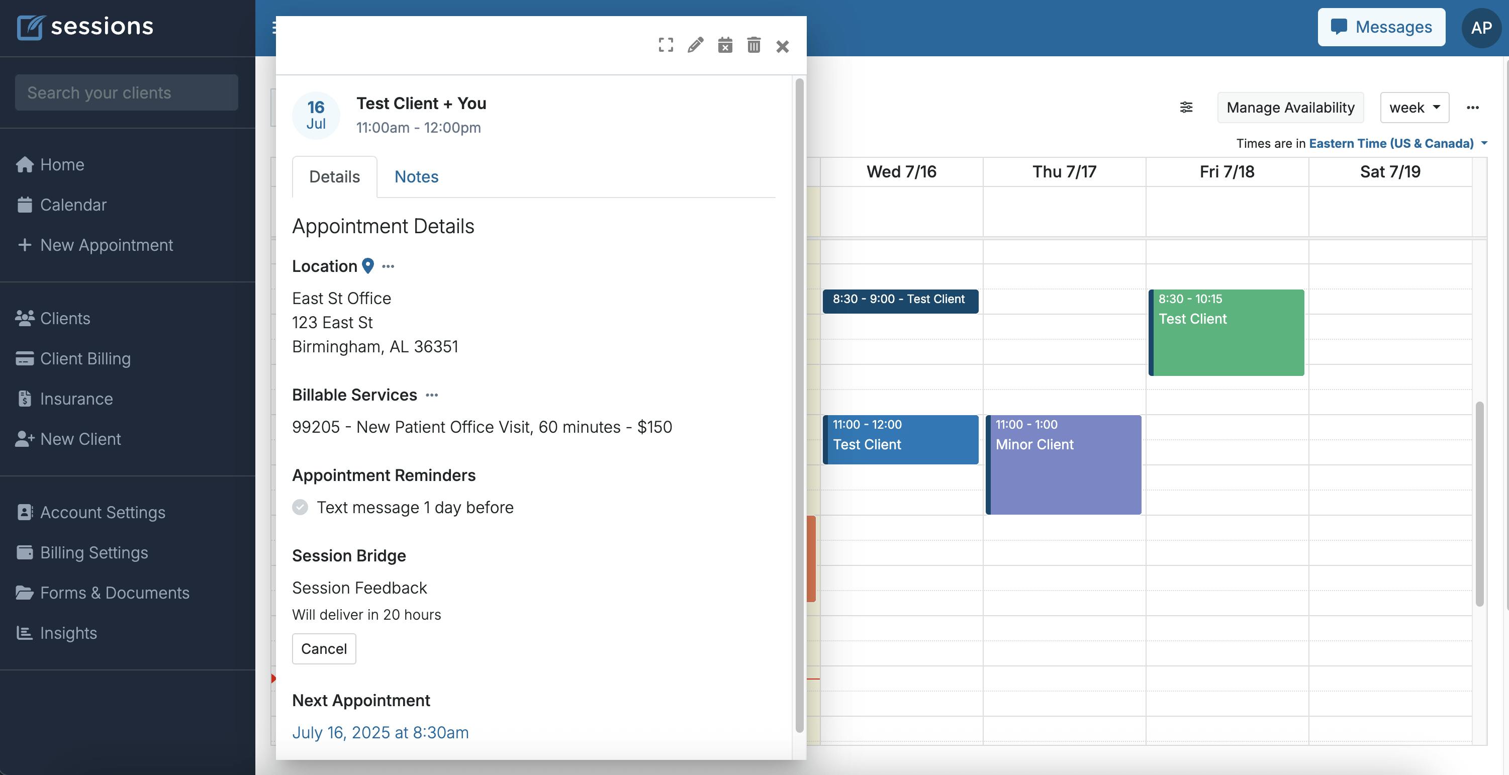 Sessions Health Dashboard