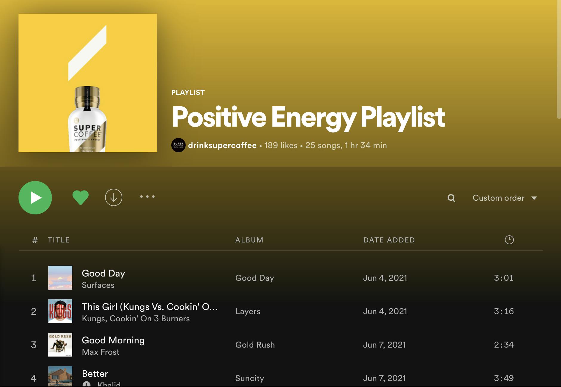 Positive Energy Playlist
