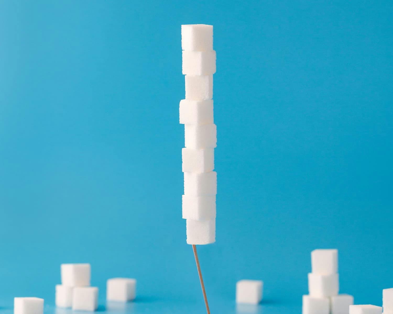 Stack of sugar cubes