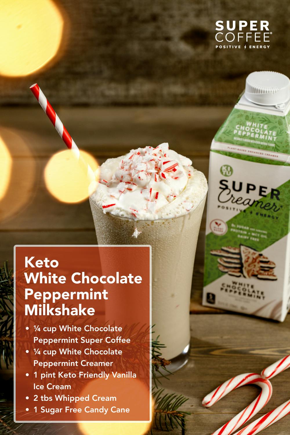Keto Peppermint Milkshake Recipe Pin