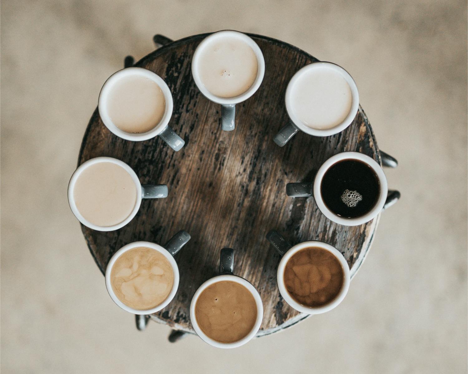 Types of coffee.