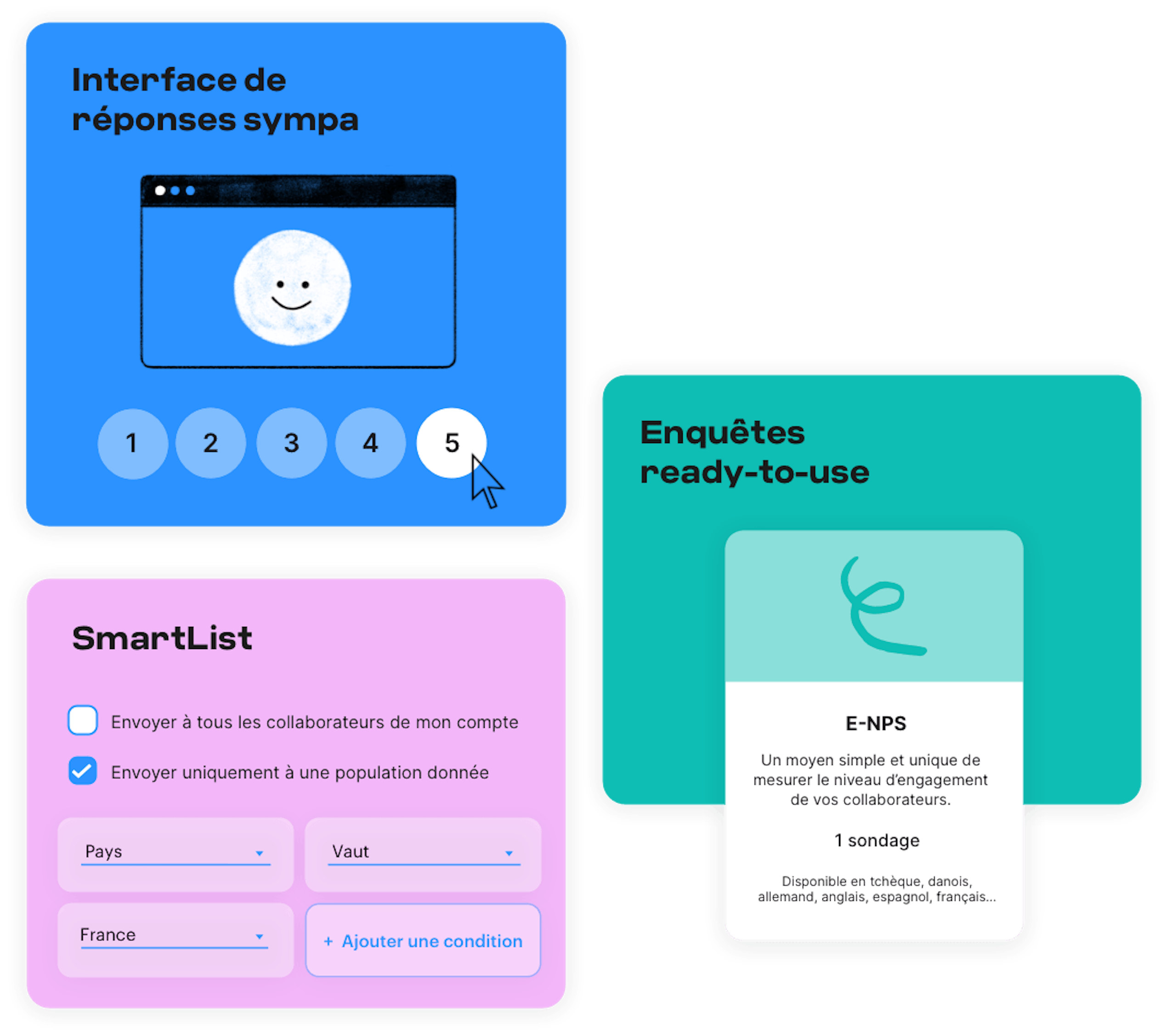 App screen Supermood Conversations à l'échelle